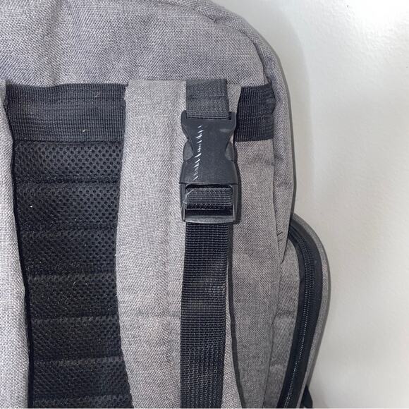 Eddie Bauer Gray/Black Rainier First Adventure Baby Diaper Bag Dad Backpack - Picture 7 of 12